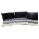 Lot 3: HP Probook 450 G6 Laptops w/ power cords,