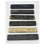 Six Vintage Straight Razors in Cases