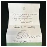 Ed Sheeran Signed Note from Qawra Palace Hotel, Malta