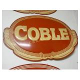 EMB. COBLE DAIRY SIGN (RED) 48X30