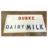 BURKE DAIRY MILK SIGN 34X17 SELF FRAMED