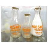 (3) PINT, 1QT. PRESNELL BOTTLES LENIOR NC