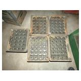 (5) WOODEN CRATES 1/2 PINT BOTTLES PLAIN