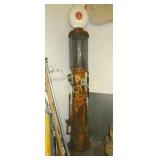 GULF 10G. VISABLE GAS PUMP W/ MILK GLASS GLOBE