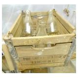 PRESNELL WOODEN CRATE W/ (5) BOTTLES