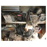 LOT EARLY COMPRESSORS, HOSES, CRATES, ETC