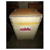 ICE BOX/COOLER W/ COBLE DECALS 25X37 AND CONTENT