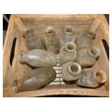 BILTMORE DAIRY BOX W/ BURKE DAIRY BOTTLES