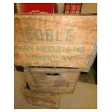 (3) WOODEN COBLE CRATES