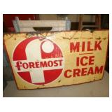 FOREMOST MILK DS ICE CREAM SIGN 30X18