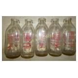 (5) QT. SUNRISE DAIRY MILK BOTTLES