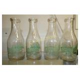 (4) QT. ELKIN NC MILK BOTTLES
