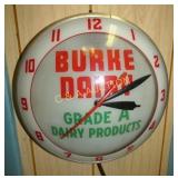 16IN BURKE DAIRY DOUBLE BUBBLE CLOCK
