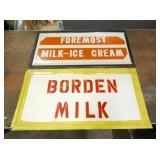 (2) SIGNS FOREMOST, BORDEN 34X17 SELF FRAMED