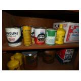 VARIOUS QT.AND GALLON  OIL CANS