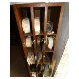 CABINET W/ COBLE LABELS, RECEIPTS, ETC