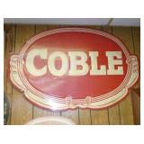 EMB. COBLE DIE CUT SIGN 48X31