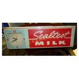 SEALTEST MILK LIGHTUP CLOCK 26X9