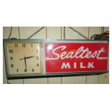 SEALTEST MILK LIGHTUP CLOCK  25X9