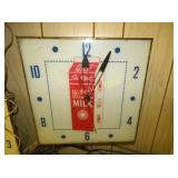 SEALTEST MILK CLOCK W/ CARTON 15X15