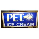 PET ICE CREAM LIGHTUP SIGN 25X10