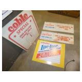 (4) 3FT. SIGNS COBLE, FLAVORICH DECAL SIGNS