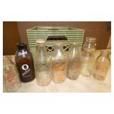 GREEN COBLE CRATE PINT-QTS. BILTMORE,BORDENS,ETC