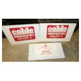 (4) DECAL SIGNS BILTMORE, COBLE 20X12