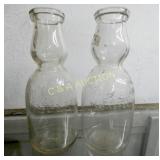 (2) QT WASHINGTON DC EMB. CREAM BOTTLES