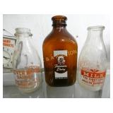 (3) FARMERS DAIRY AMBER,SUNRISE,GLOVER 1/2G.-QT