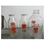 (3) PET QT-1/2G. MILK BOTTLES NICE GRAPHICS