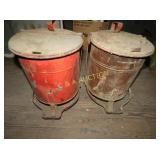 (2) DIRTY RAGS STATION TOWEL BINS