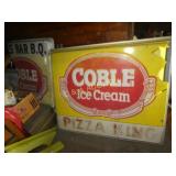 LEXAN COBLE CAN SIGN (AS IS) AND PARTS 58X50