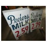 (2) PEELERS SIDEWALK SIGNS 24X37