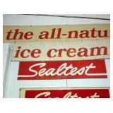 3PC. SEALTEST ICE CREAM SIGN 92X37
