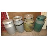(4) EARLY MILK CREAM CANS
