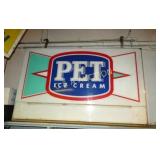 EMB. PET DS ICE CREAM CAN SIGN W/ BRACKETS 68X41