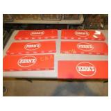 (14) OLD STOCK RED KERNS SHELVING 24X8