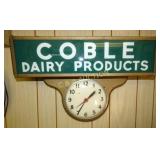 COBLE DAIRY CLOCK DECO STYLE 24X16