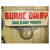 BURKE DAIRY GRADE A PRODUCTS CLOCK 26X21