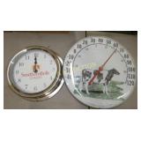 SOUTHERN BELLE DAIRY CLOCK AND THERM.
