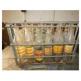 WIRE CRATE W/ NEHI BOTTLES