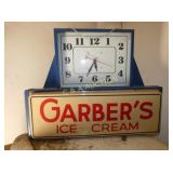 GARBERS ICE CREAM CLOCK W/ DECO SIDES 26X20