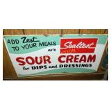 SEALTEST SOUR CREAM TIN SIGN 24X12