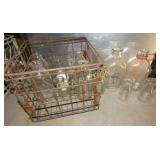 CRATE VARIOUS BOTTLES CLOVER, WINSTON,DURHAM ETC