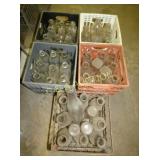 (5)CRATES VARIOUS MILK BOTTLES BILTMORE AND OTHERS