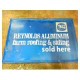 REYNOLDS ALUM. FARM ROOFING SIGN 35X23
