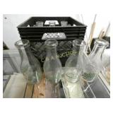 (9) KLONDIKE FARM ELKIN NC BOTTLES (BLACK CRATE)