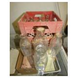 CRATE (9)  EMB. BILTMORE BOTTLES(RED CRATE)