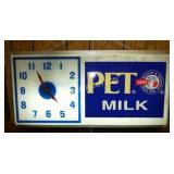LIGHTUP PET MILK CLOCK 26X12